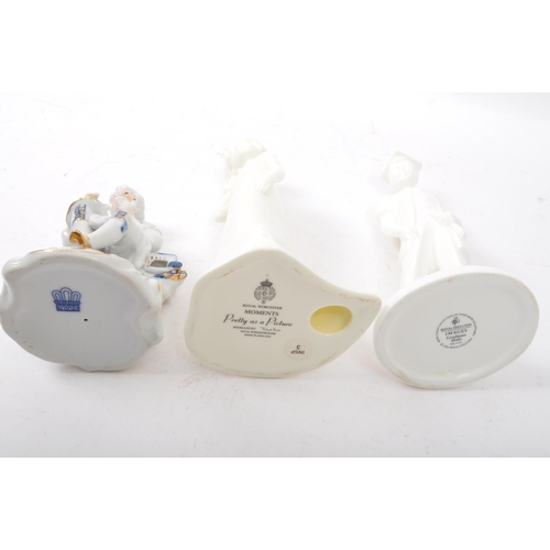 111 - A collection of 20th century bone china figurines to include Royal Doulton Moments collection Gradua... 