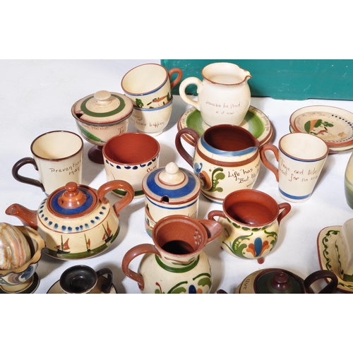 115 - Torquay & Dartmouth pottery tea service set. Large collection of vintage 20th Century ceramic potter... 