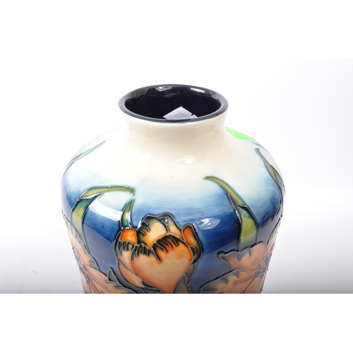 2 - Moorcroft - British modern design - Limited edition pottery vase. Tapering circular form  decorated ... 
