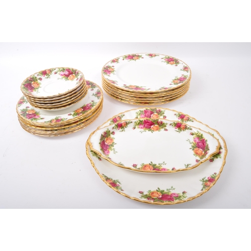 31 - A vintage 20th century circa 1960s Royal Albert 'Old Country Roses' tea service. The set comprising ... 