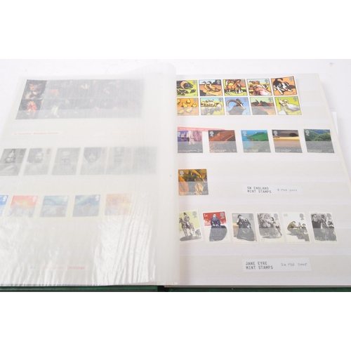 543 - A collection of 20th century unfranked post decimal British postage stamps held within a single brow... 