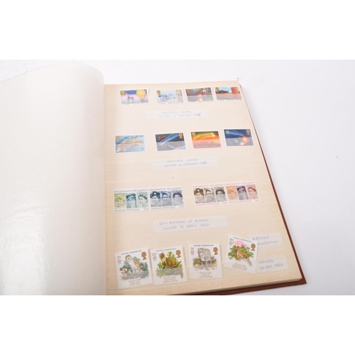 546 - A collection of 20th century unfranked post decimal British postage stamps held within a single brow... 