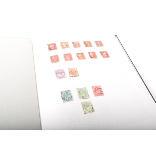 547 - A collection of 19th century and later British postal stamps to include ten penny, a penny lilac sta... 