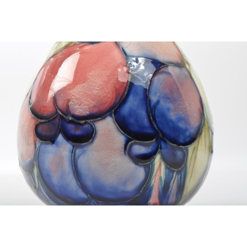 8 - Moorcroft pottery - English designer - 20th Century ceramic pottery on Hibiscus pattern. Small form ... 