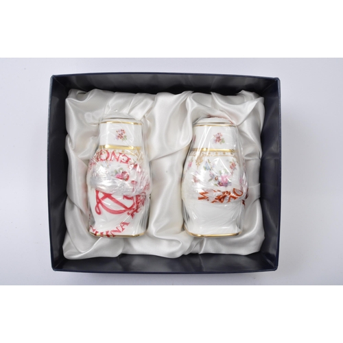 96 - Royal Crown Derby -  Salt & Pepper Shakers - A pair of contemporary Royal Crown Derby NOS New Old St... 