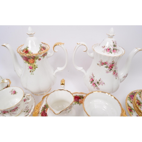 119 - An assortment of vintage 20th century Royal Albert fine bone china coffee services. The tea services... 