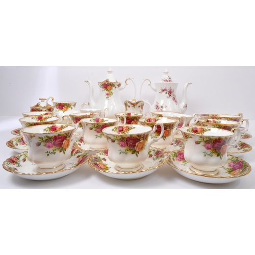 119 - An assortment of vintage 20th century Royal Albert fine bone china coffee services. The tea services... 