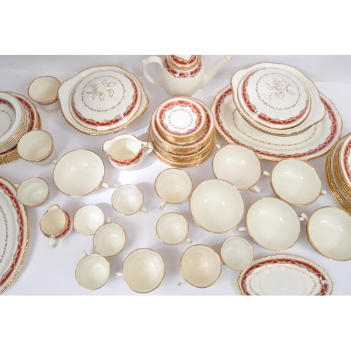 90 - Ridgway ceramic tea service - 20th Century vintage. Comprising of; serving plates, sugar bowl, cups,... 