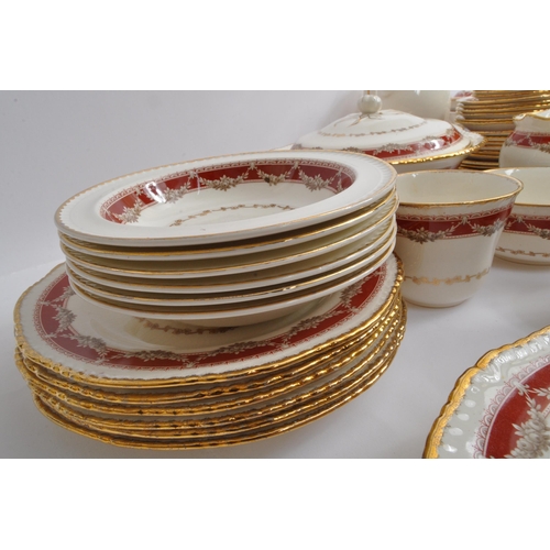 90 - Ridgway ceramic tea service - 20th Century vintage. Comprising of; serving plates, sugar bowl, cups,... 