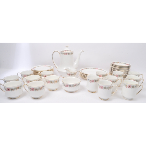 21 - A contemporary Royal Albert Paragon 'Belinda' bone china coffee service comprising of coffee pot, cr... 
