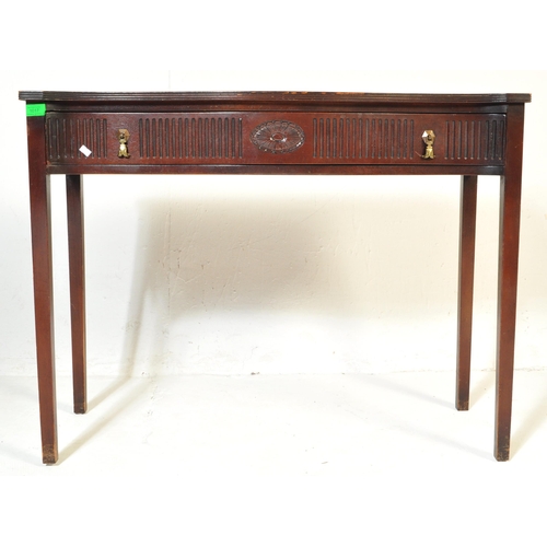 1017 - 19th century Victorian mahogany Chinese Chippendale revival writing table desk. Raised on squared ta... 