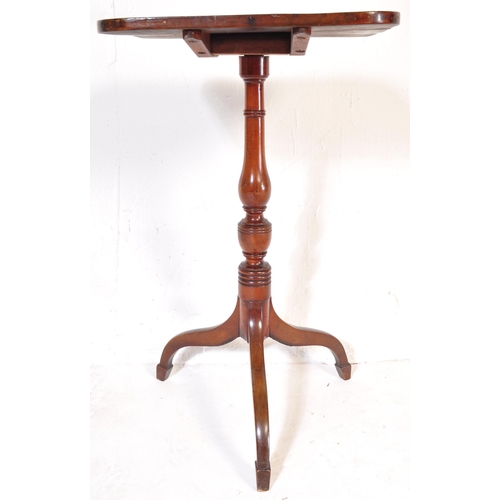 1037 - 18th century George III mahogany pedestal tripod wine table. Raised on splayed legs with turned colu... 