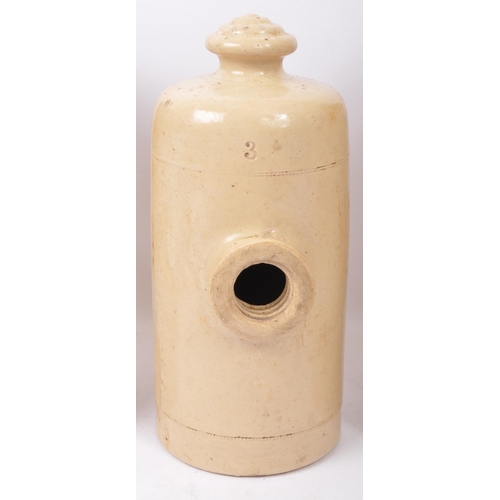 551 - A collection of six vintage 20th Century stoneware flagons / water jugs. Three with two tone affect ... 