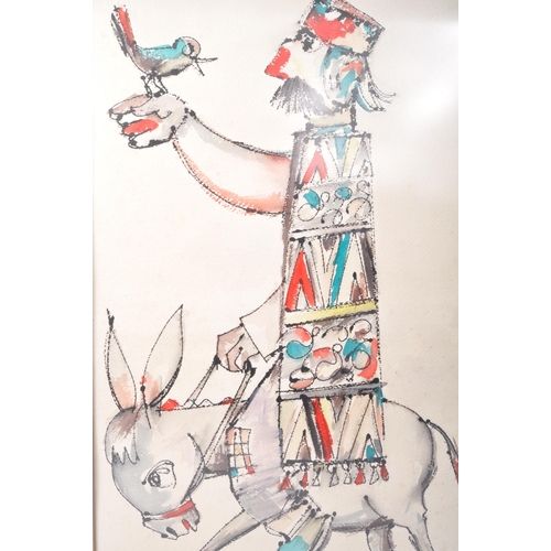 560 - Jovan Obican (French, 1918 - 1986) - A pair of vintage 20th century watercolours on paper from the F... 