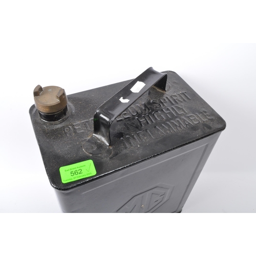 562 - Memorabilia Interest - A vintage retro mid 20th century MG Morris Garages motorcar petrol can painte... 