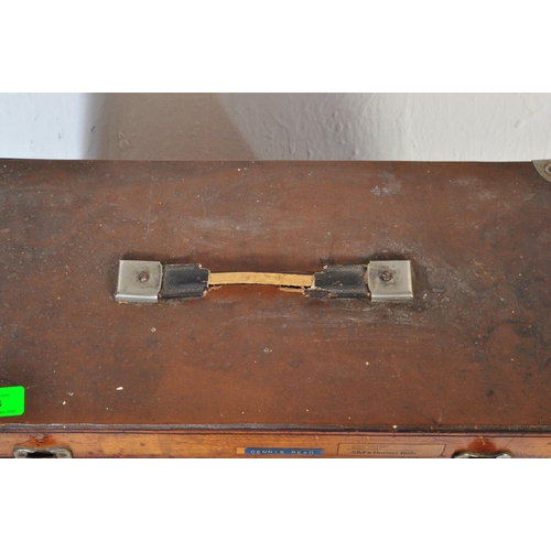 563 - A 20th century SKF & Dormer Tools wooden engineers tool box. The box having lift up lid with fall fr... 