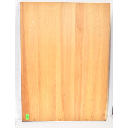 564 - A retro vintage 20th century wooden draughtsman desk top work table. The architect table including a... 