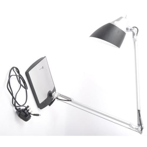 571 - Two retro vintage 20th century anglepoise style desk top table lamps. The lot to include a TaoTronic... 