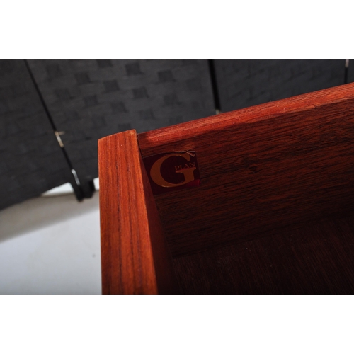 585 - British Modern Design - Mid century G-Plan ' Fresco ' pattern sideboard - credenza. Raised on an ins... 