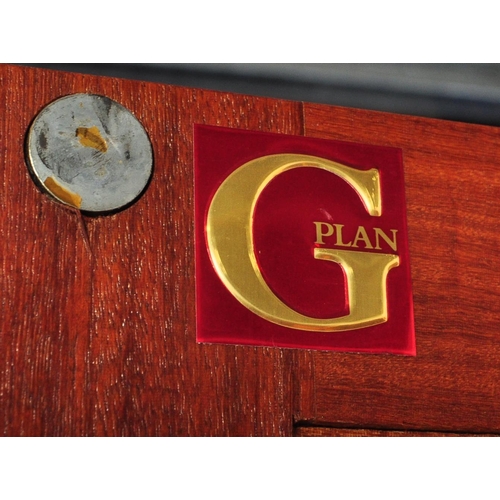 585 - British Modern Design - Mid century G-Plan ' Fresco ' pattern sideboard - credenza. Raised on an ins... 