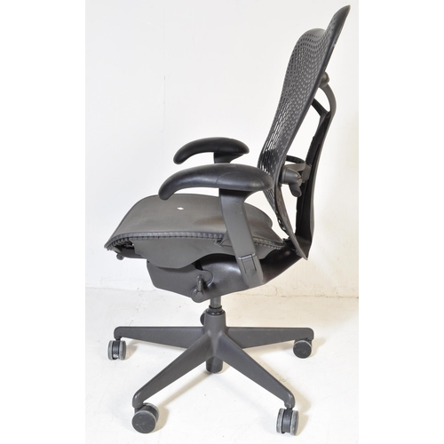 596 - Studio 7.5 - Herman Miller - Mirra 2 - A retro late 20th Century swivel desk office chair having adj... 
