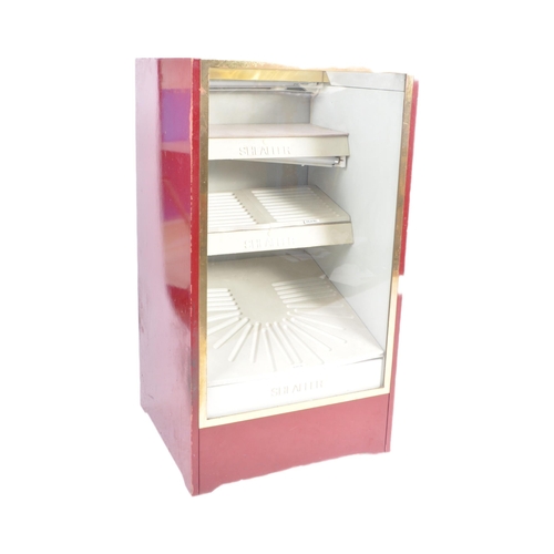 625 - A vintage mid 20th Century brass and painted wood shop display / advertising jewellery shop cabinet ... 