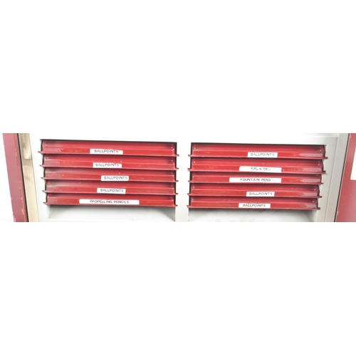 625 - A vintage mid 20th Century brass and painted wood shop display / advertising jewellery shop cabinet ... 