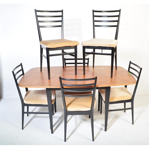 630 - Meredew British made furniture - A mid 20th Century vintage manner of Gio Ponti retro dining room su... 