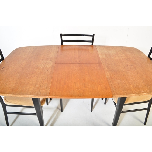 630 - Meredew British made furniture - A mid 20th Century vintage manner of Gio Ponti retro dining room su... 