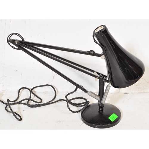 632 - A retro vintage 20th century circa 1960s black Herbert Terry anglepoise desk table lamp light with a... 