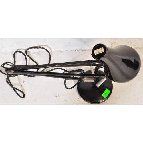 632 - A retro vintage 20th century circa 1960s black Herbert Terry anglepoise desk table lamp light with a... 