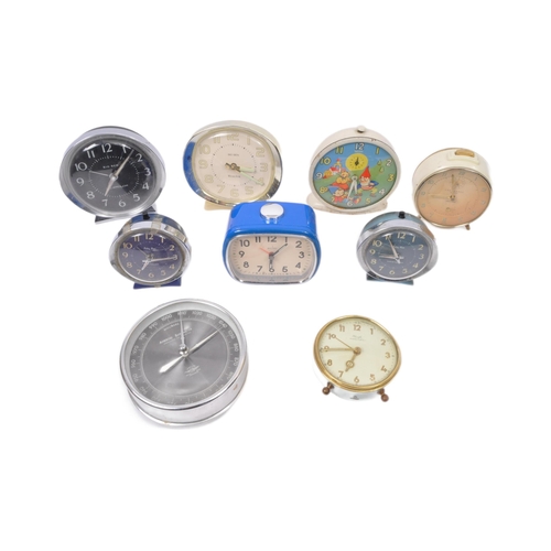 641 - A collection of retro alarm clocks to include Smiths Fairy tales, Ingersoll Threestone, Big Ben, Bab... 