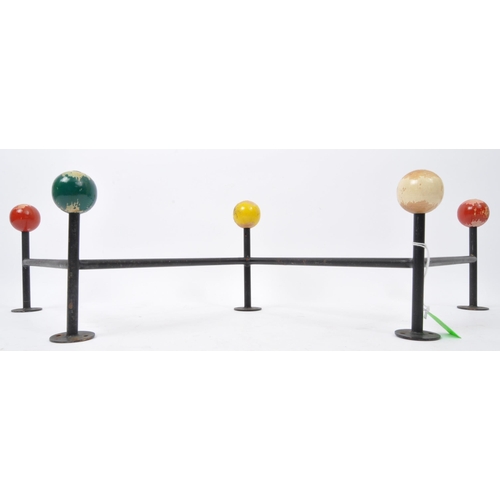 673 - A retro vintage mid 20th century circa. 1960's atomic style coat rack having ebonised wire metal fra... 