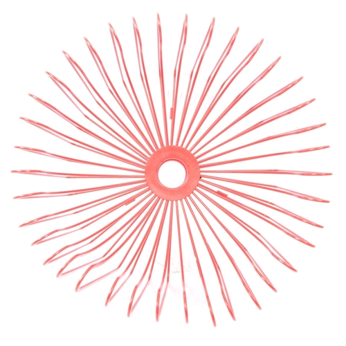 685 - Ehlen Johansson - A 20th century circa. 1990's retro style red wire freeform centrepiece fruit bowl ... 