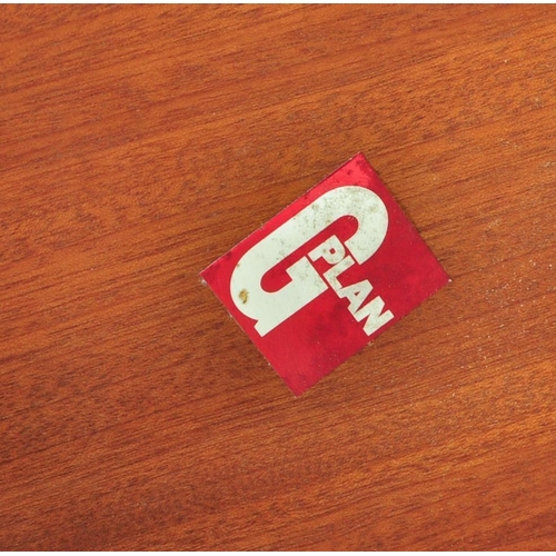 708 - G Plan - Quadrille pattern - A 1970's retro vintage teak wood graduating nest of tables. The three n... 