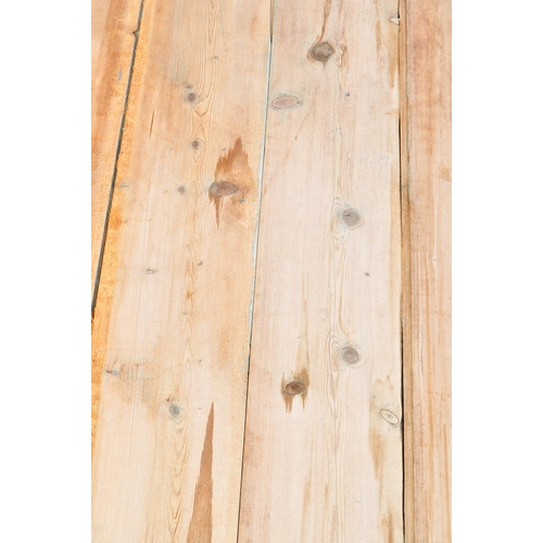 711 - A 19th century pine wood hall cupboard. The wardrobe having a straight top over a single door with b... 