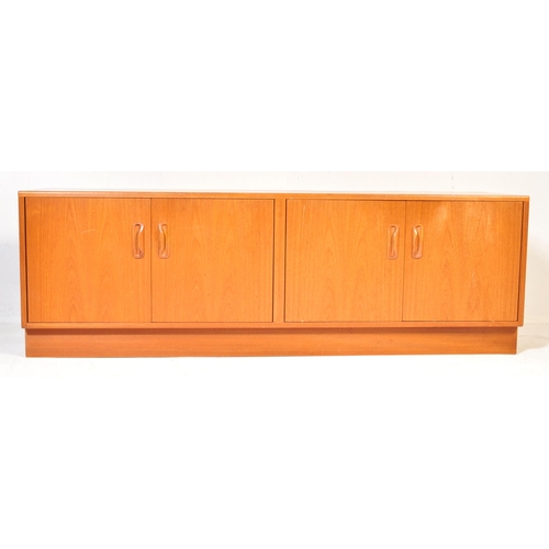 763 - G-plan - Fresco Range - A retro vintage circa 1960s teak low sideboard credenza having lipped handle... 