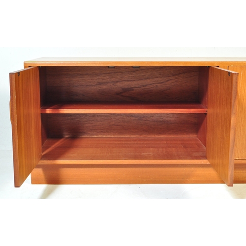 763 - G-plan - Fresco Range - A retro vintage circa 1960s teak low sideboard credenza having lipped handle... 
