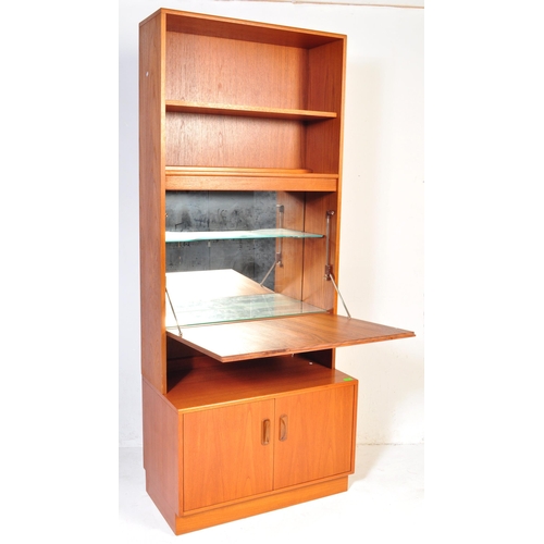 764 - G-plan - Fresco Range - A retro vintage circa 1960s teak upright sideboard display unit having lippe... 