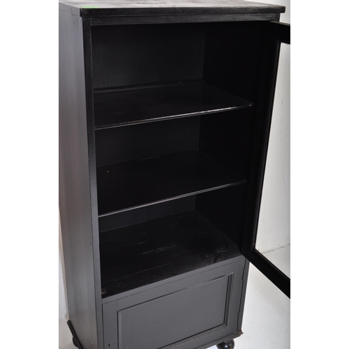 804 - Early 20th Century kitchen dresser cabinet bonnetiere ( hat cupboard ). Of rectangular form with fla... 