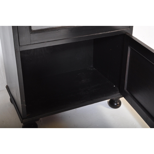 804 - Early 20th Century kitchen dresser cabinet bonnetiere ( hat cupboard ). Of rectangular form with fla... 