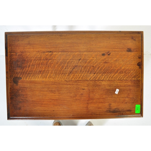 805 - A vintage early 20th Century circa 1920s barely twist oak occasional hall side table. Having a flare... 