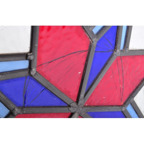 928 - An assortment of three Victorian 19th century leaded stained glass panels of various sizes decorated... 