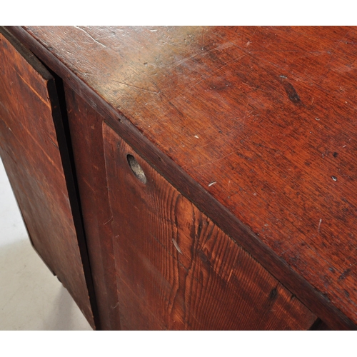 938 - A Victorian mid 19th century circa 1840s mahogany chest of drawers having a straight flared top over... 