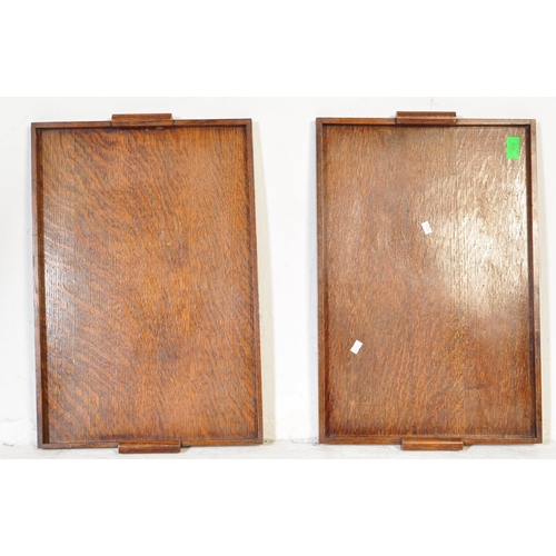 978 - An early 20th century circa 1930s oak wood hostess folding drink trolley having tow removable tiers ... 