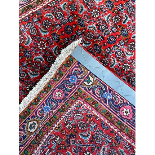 960 - Vintage 20th Century Bidjar Persian Islamic carpet floor rug. Having a 500000 knot count, with intri... 
