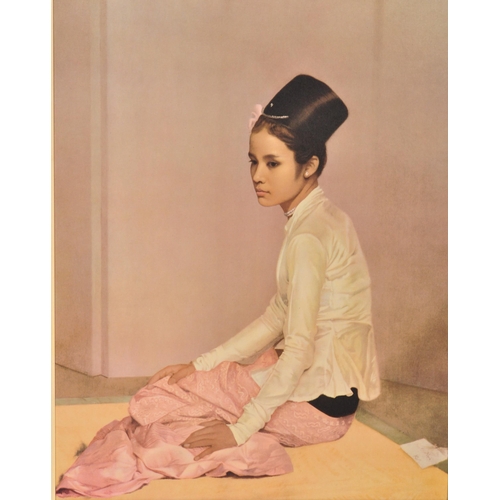 1062 - Sir Gerald Kelly (b.1879) - The Burmese Princess Saw Hon Nyun - A vintage 20th Century print on boar... 