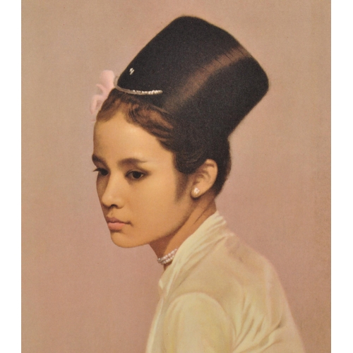 1062 - Sir Gerald Kelly (b.1879) - The Burmese Princess Saw Hon Nyun - A vintage 20th Century print on boar... 