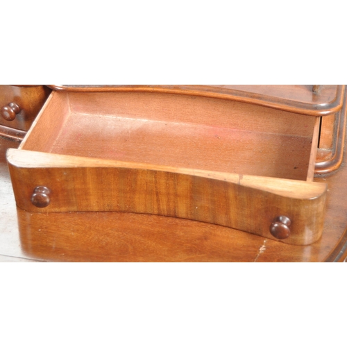 1064 - A Victorian 19th century large mahogany Duchess dressing table. Raised on hairy paw feet legs with l... 