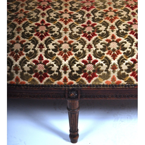 1069 - 19th century French Louis revival mahogany tapestry needlepoint upholstered Canape sofa settee. Rais... 